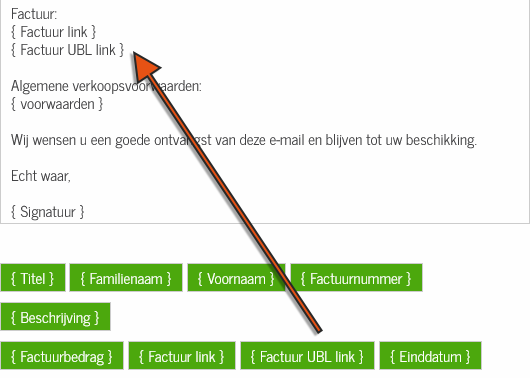 Een link naar het UBL XML-bestand toevoegen